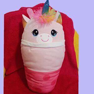 Toy Box Boba Tea Character Plush Toy With Rainbow Ears & Mane "14"inch